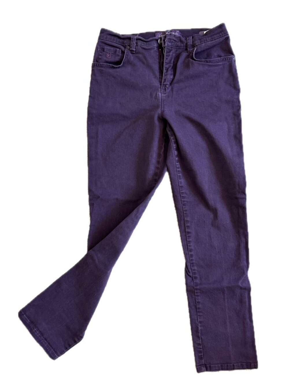 Gloria Vanderbilt Purple Jeans Amanda Sz 8 Missy Average